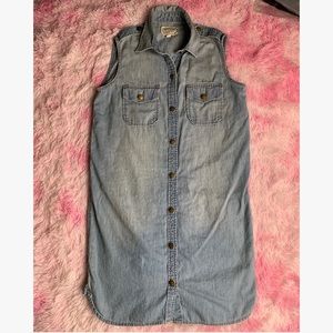 Current Elliot Sleeveless Denim Dress Button Down